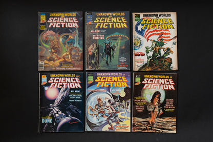 Unknown Worlds of Science Fiction, #1-5 plus Special Issue 1, Marvel Comics, 1975 1976