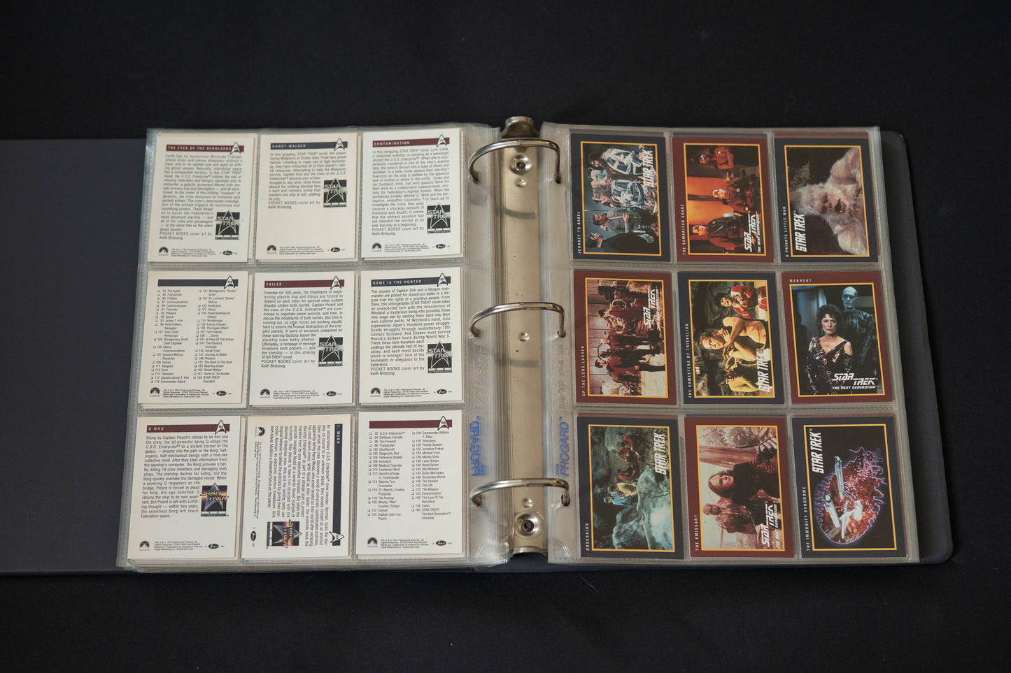 Star Trek 25th Anniversary Series Trading Cards Bundle, Impel, 1993, Complete Series 1 & 2 Base Sets (1-310), in binder