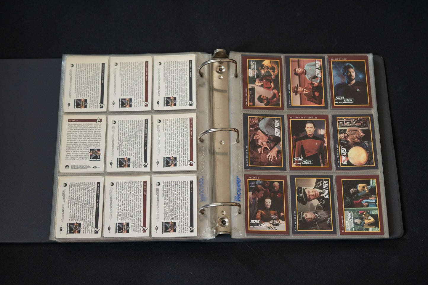 Star Trek 25th Anniversary Series Trading Cards Bundle, Impel, 1993, Complete Series 1 & 2 Base Sets (1-310), in binder