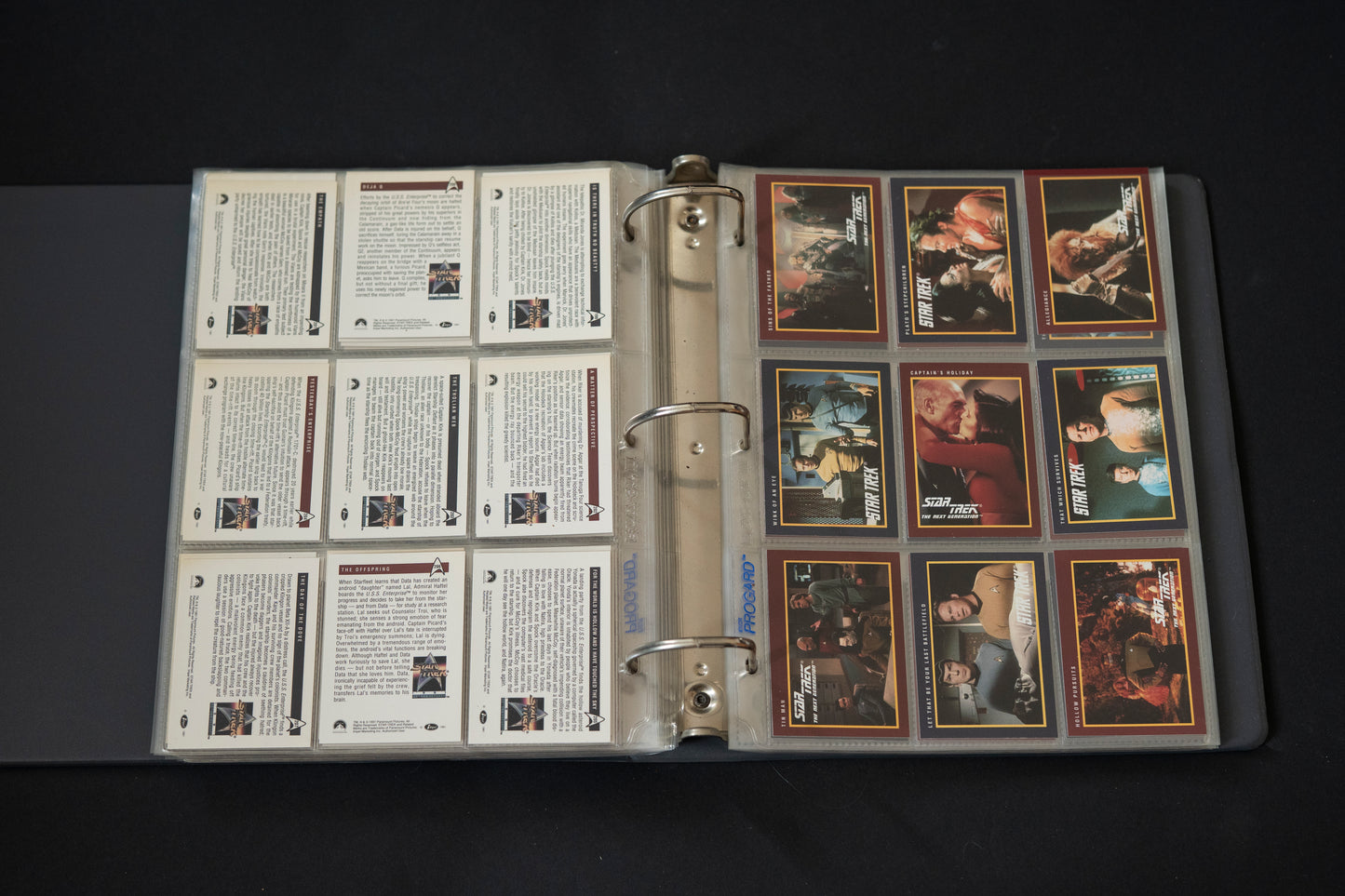 Star Trek 25th Anniversary Series Trading Cards Bundle, Impel, 1993, Complete Series 1 & 2 Base Sets (1-310), in binder