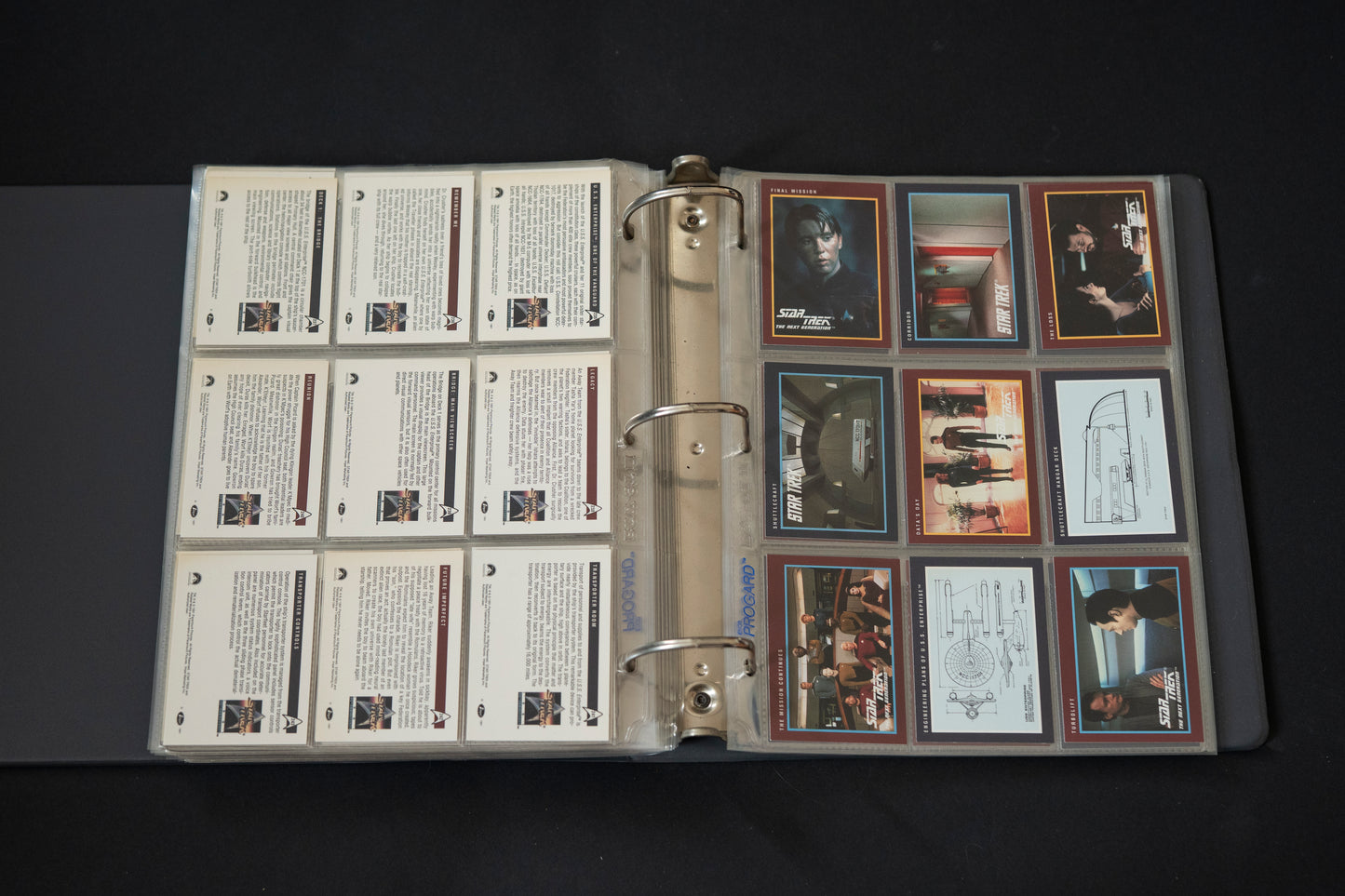 Star Trek 25th Anniversary Series Trading Cards Bundle, Impel, 1993, Complete Series 1 & 2 Base Sets (1-310), in binder