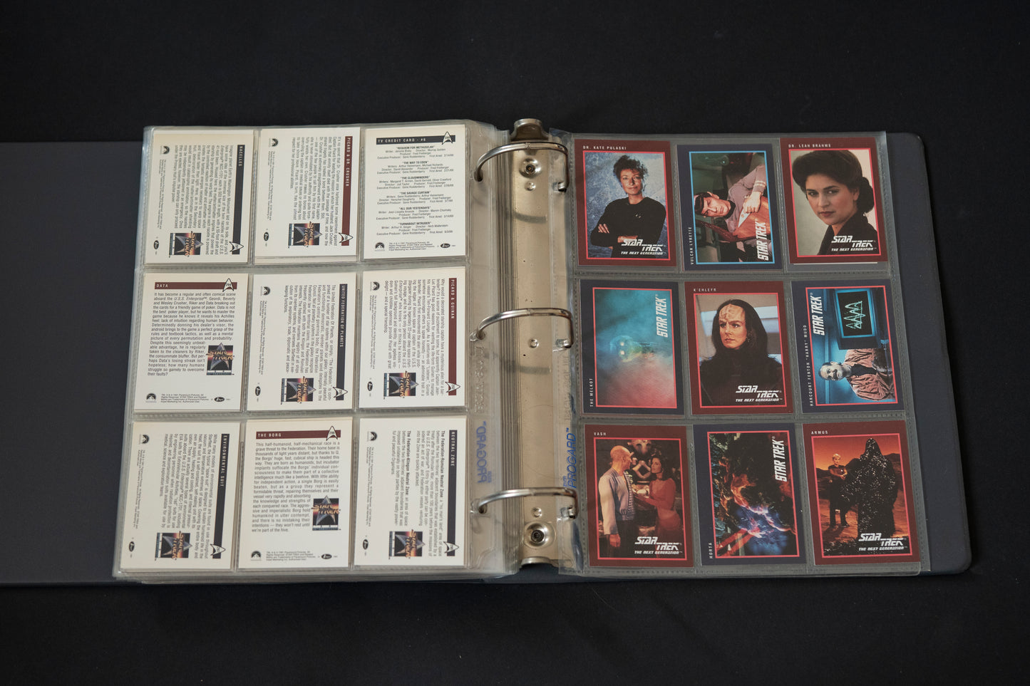 Star Trek 25th Anniversary Series Trading Cards Bundle, Impel, 1993, Complete Series 1 & 2 Base Sets (1-310), in binder