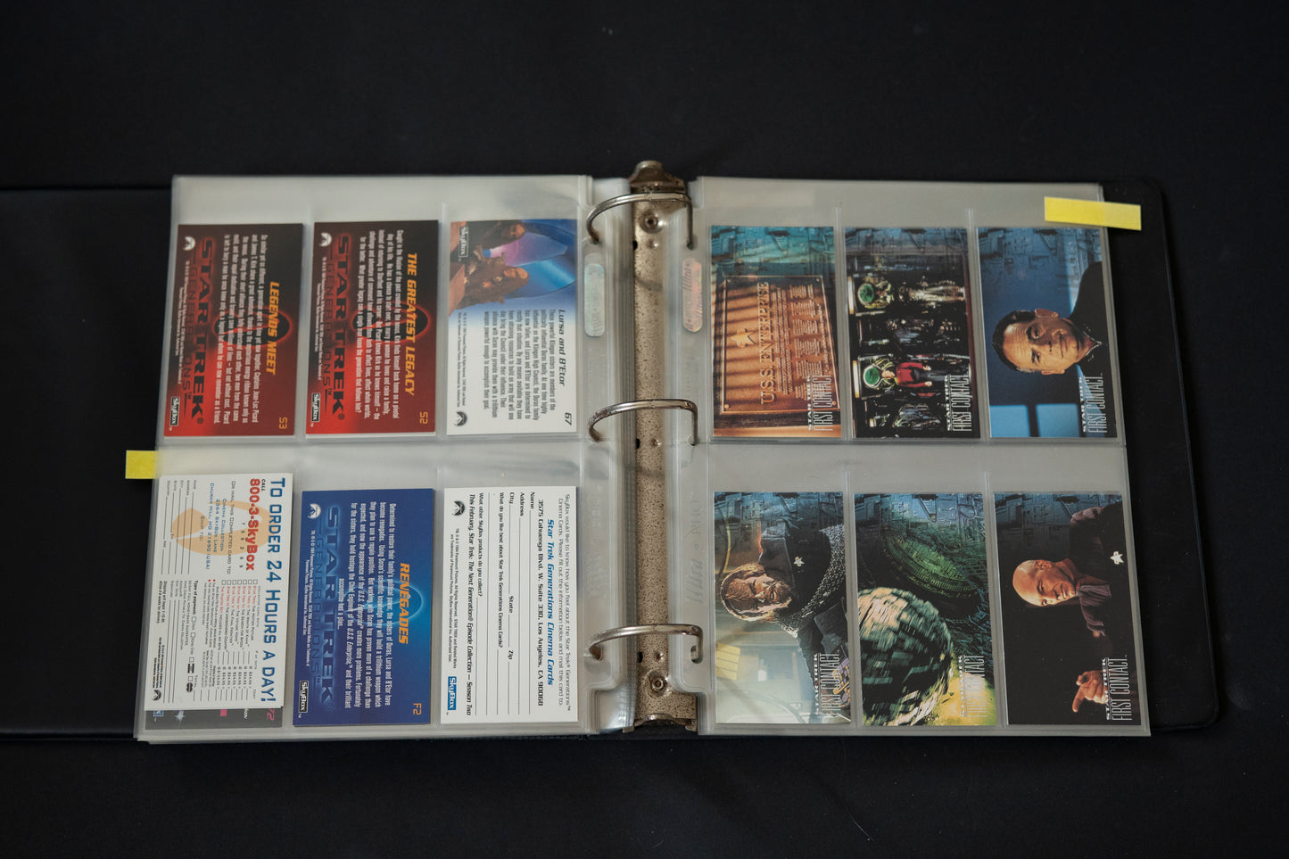 Star Trek Widevision Trading Cards Bundle,  Generations Insurrection & First Contact, SkyBox, 1993, Complete Base Sets (PLUS S2 S3 F2 C1 & B5) in binder