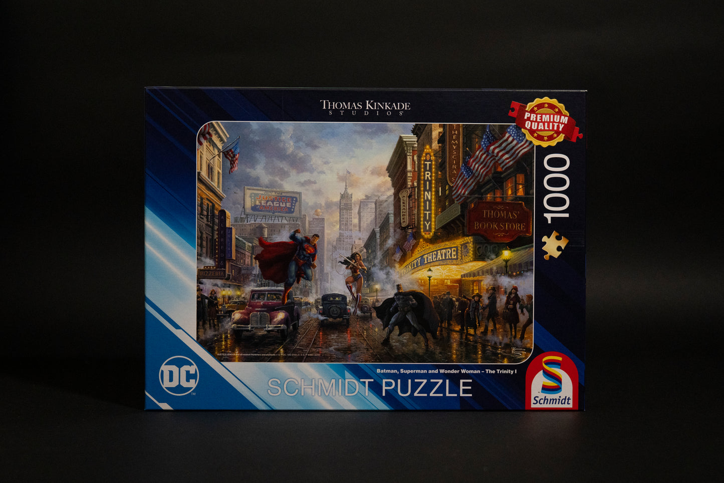 1000pc Jigsaw - Thomas Kinkade: Batman, Superman and Wonder Woman - New Boxed