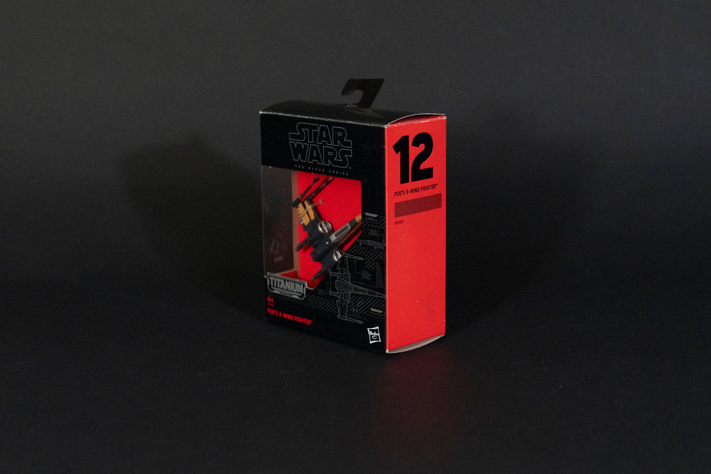 Poe's X-Wing Fighter, 12 B4581, Star Wars, Black Series / Titanium Series Vehicle, Hasbro, Open Box
