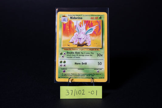 37/102, Nidorino, Pokemon, Base Set Unlimited, 1999, Uncommon, Ungraded, English