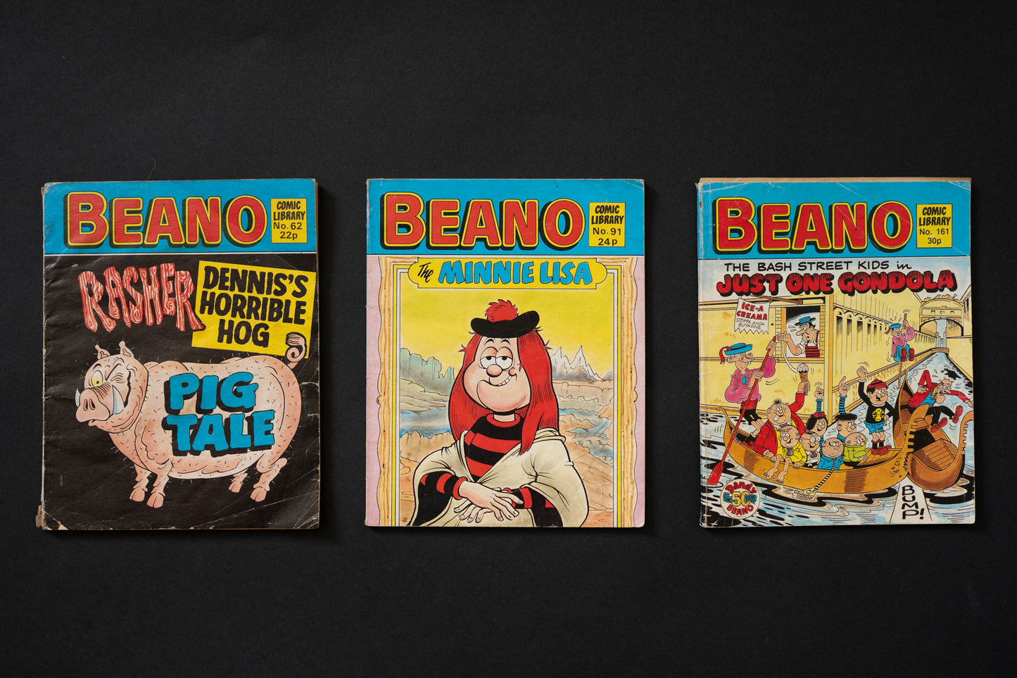 3 x Beano Comic Library, #62 #91 #161, Joblot / Bundle