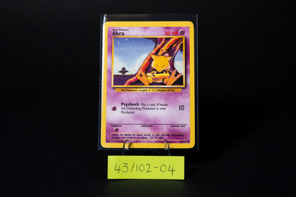 43/102, Abra, Pokemon, Base Set Unlimited, 1999, Common, Ungraded, English