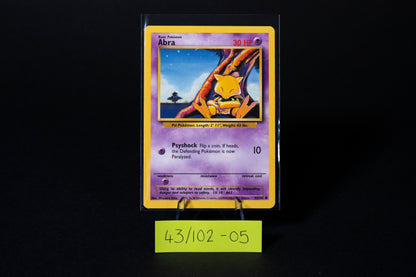 43/102, Abra, Pokemon, Base Set Unlimited, 1999, Common, Ungraded, English