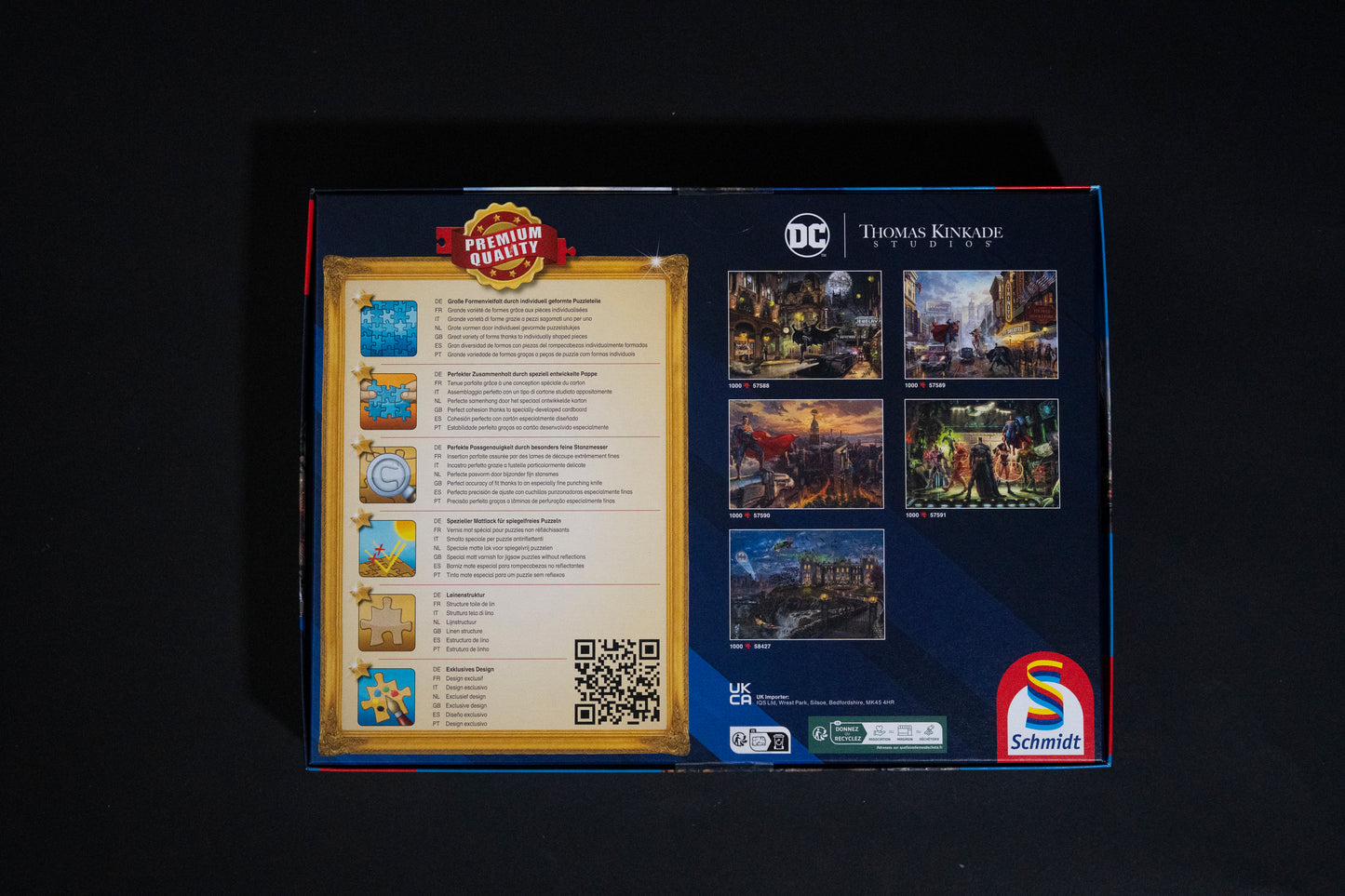 1000pc Jigsaw - Thomas Kinkade: Batman, Superman and Wonder Woman - New Boxed