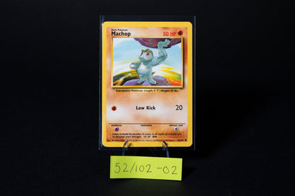 52/102, Machop, Pokemon, Base Set Unlimited, 1999, Common, Ungraded, English