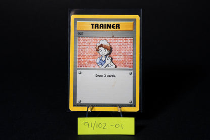 91/102, Bill, Pokemon, Base Set Unlimited, 1999, Common, Ungraded, Eng Tenrec Studios 91/102, Bill, Pokemon, Base Set Unlimited, 1999, Common, Ungraded, Eng Tenrec Studios