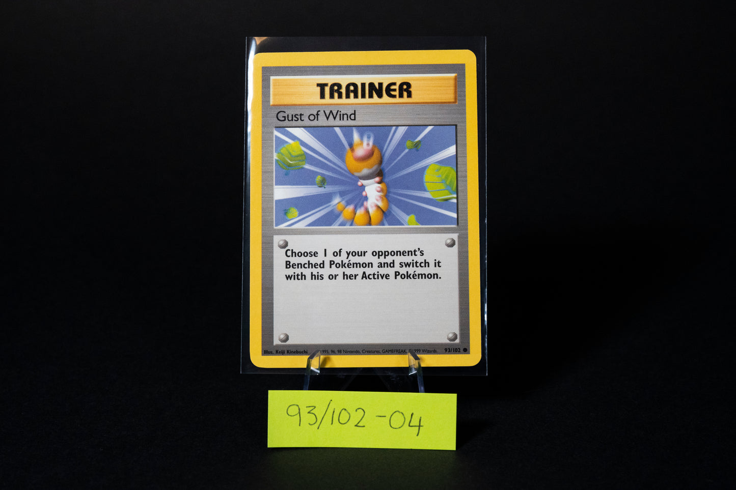 93/102, Gust of Wind, Pokemon, Base Set Unlimited, 1999, Common, Ungraded, English