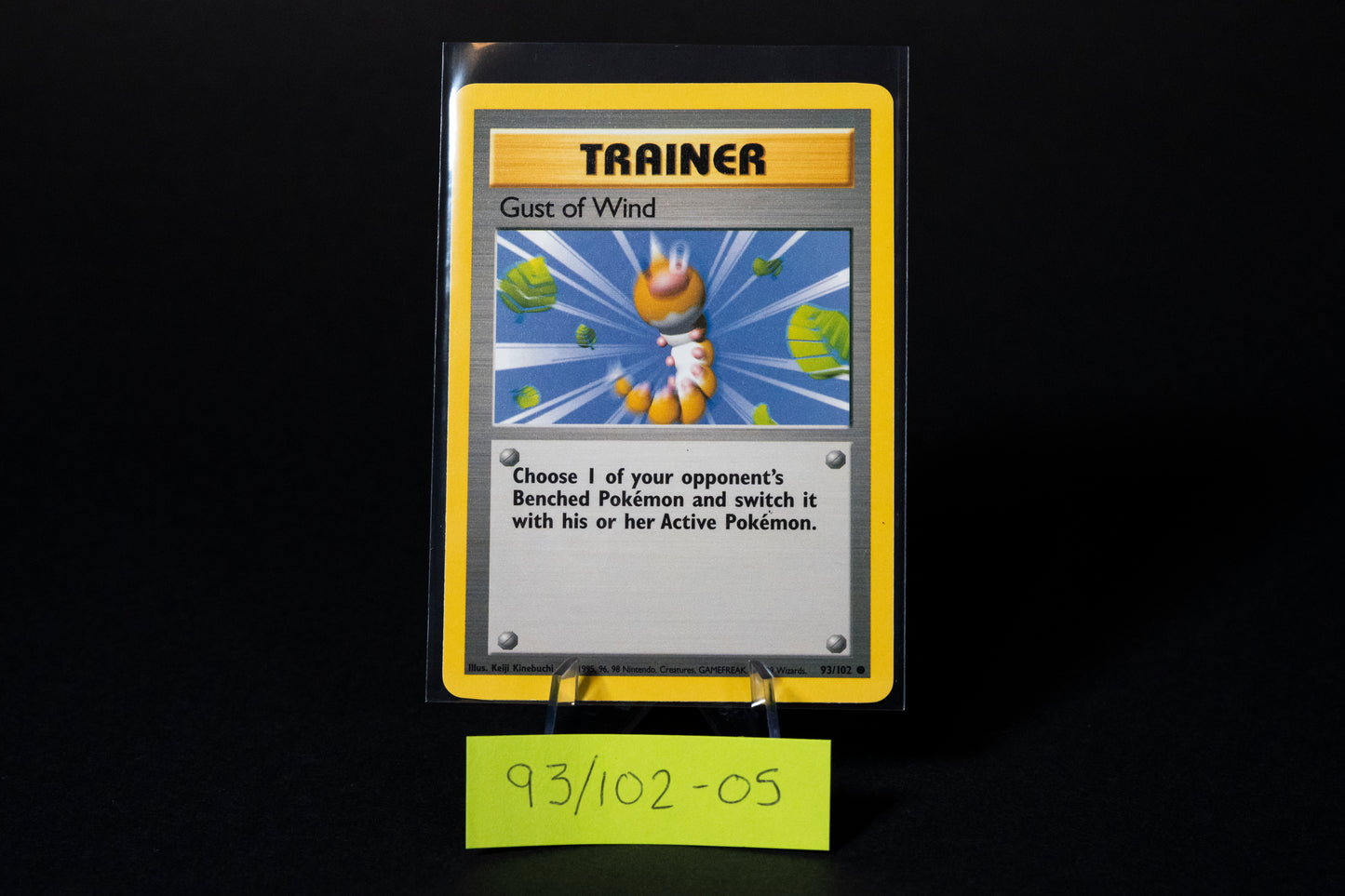 93/102, Gust of Wind, Pokemon, Base Set Unlimited, 1999, Common, Ungraded, English