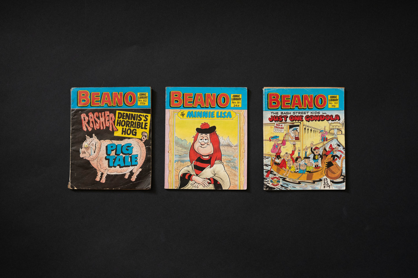 3 x Beano Comic Library, #62 #91 #161, Joblot / Bundle