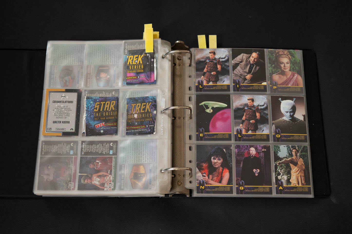 Star Trek - The Original Series Trading Cards, Skybox, 1997-1999, Large Card Bundle inc. Cards from Season 1 2 3 & A28 Walter Koenig, in Official Binder