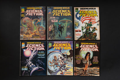 Unknown Worlds of Science Fiction, #1-5 plus Special Issue 1, Marvel Comics, 1975 1976