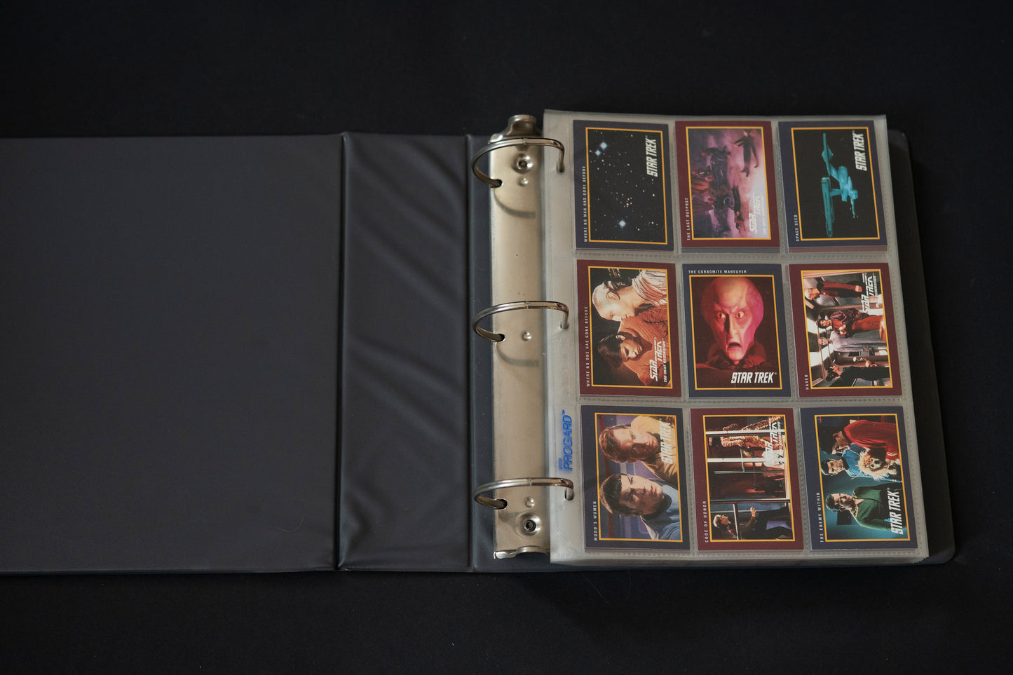 Star Trek 25th Anniversary Series Trading Cards Bundle, Impel, 1993, Complete Series 1 & 2 Base Sets (1-310), in binder