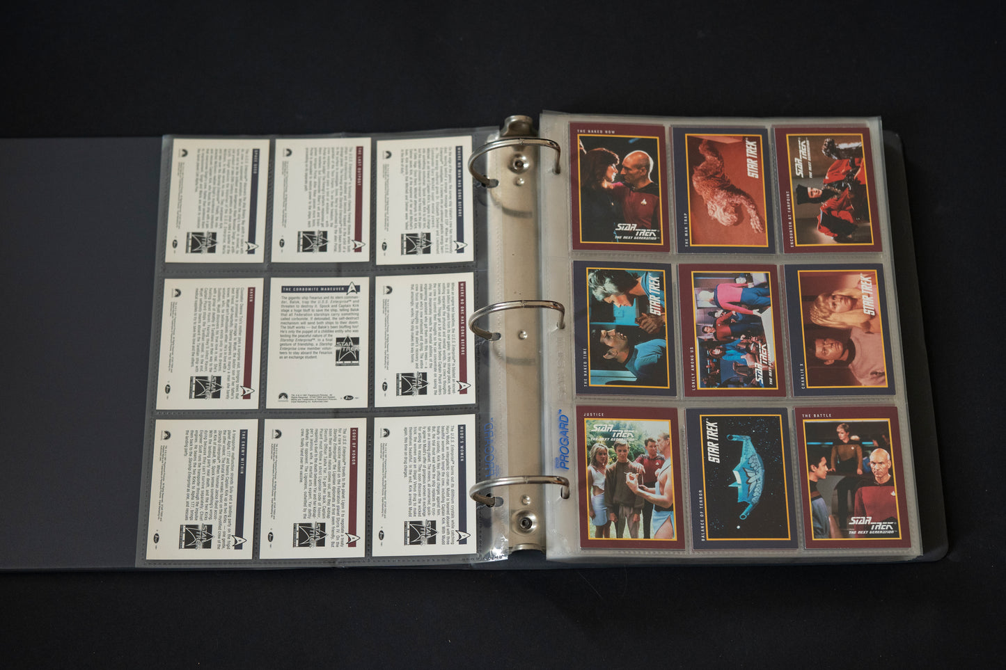 Star Trek 25th Anniversary Series Trading Cards Bundle, Impel, 1993, Complete Series 1 & 2 Base Sets (1-310), in binder