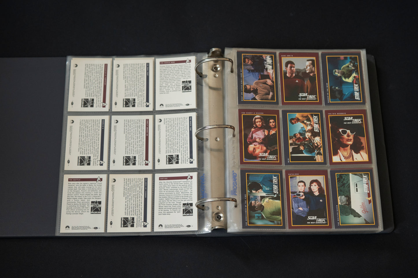 Star Trek 25th Anniversary Series Trading Cards Bundle, Impel, 1993, Complete Series 1 & 2 Base Sets (1-310), in binder