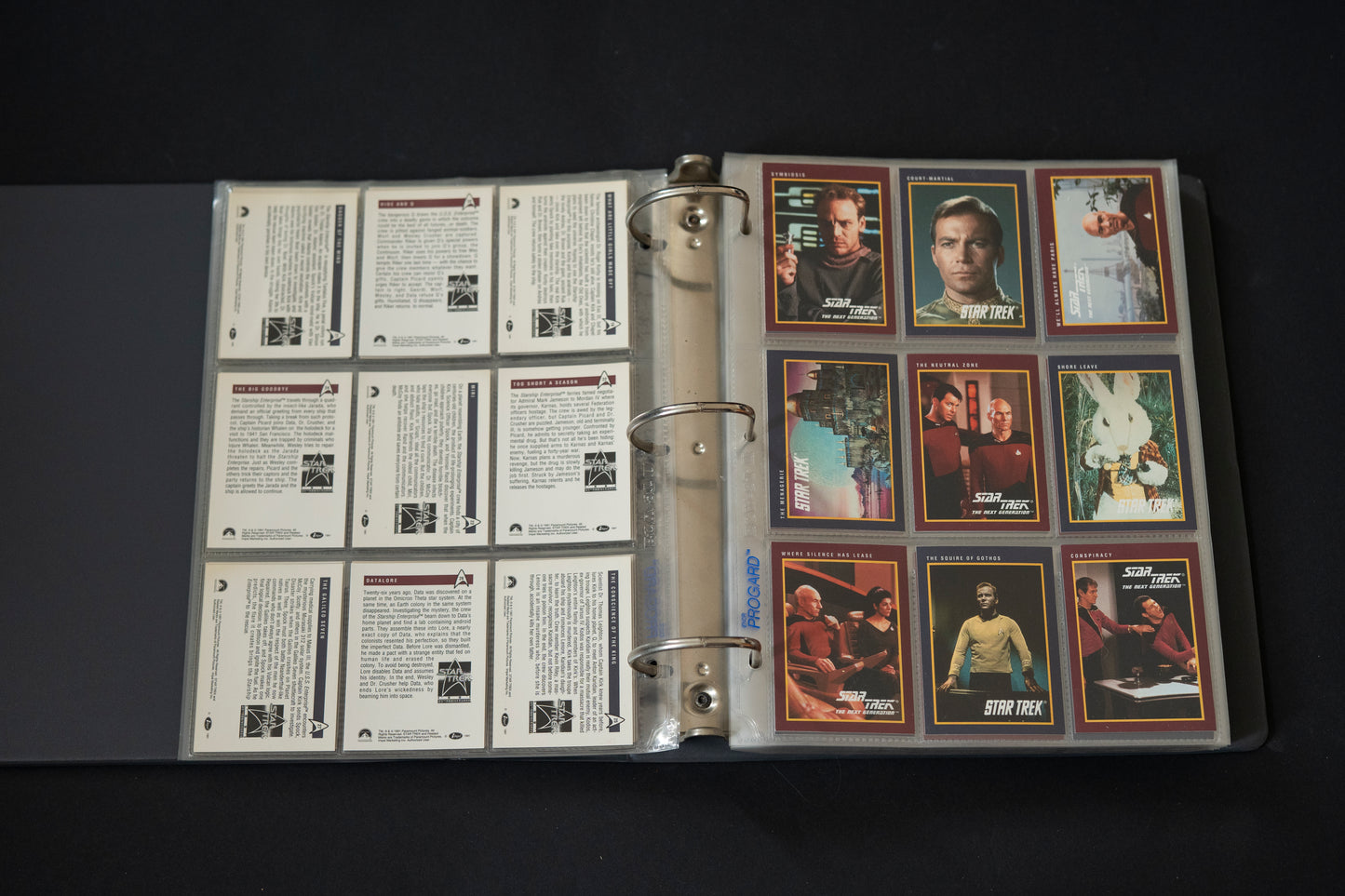 Star Trek 25th Anniversary Series Trading Cards Bundle, Impel, 1993, Complete Series 1 & 2 Base Sets (1-310), in binder