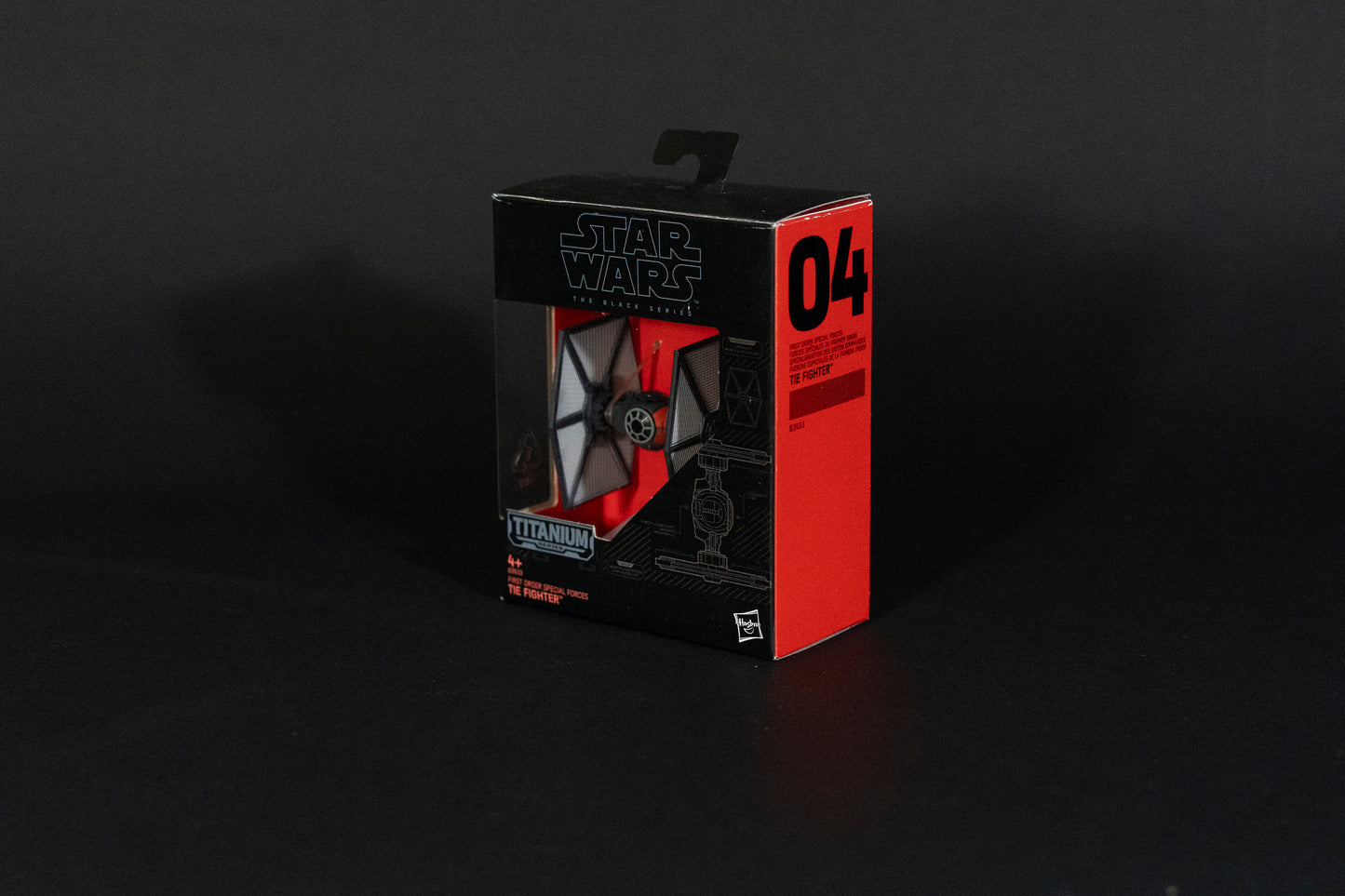 First Order Special Forces Tie Fighter, 04 B3933, Star Wars, Black Series / Titanium Series Vehicle, Hasbro, Open Box