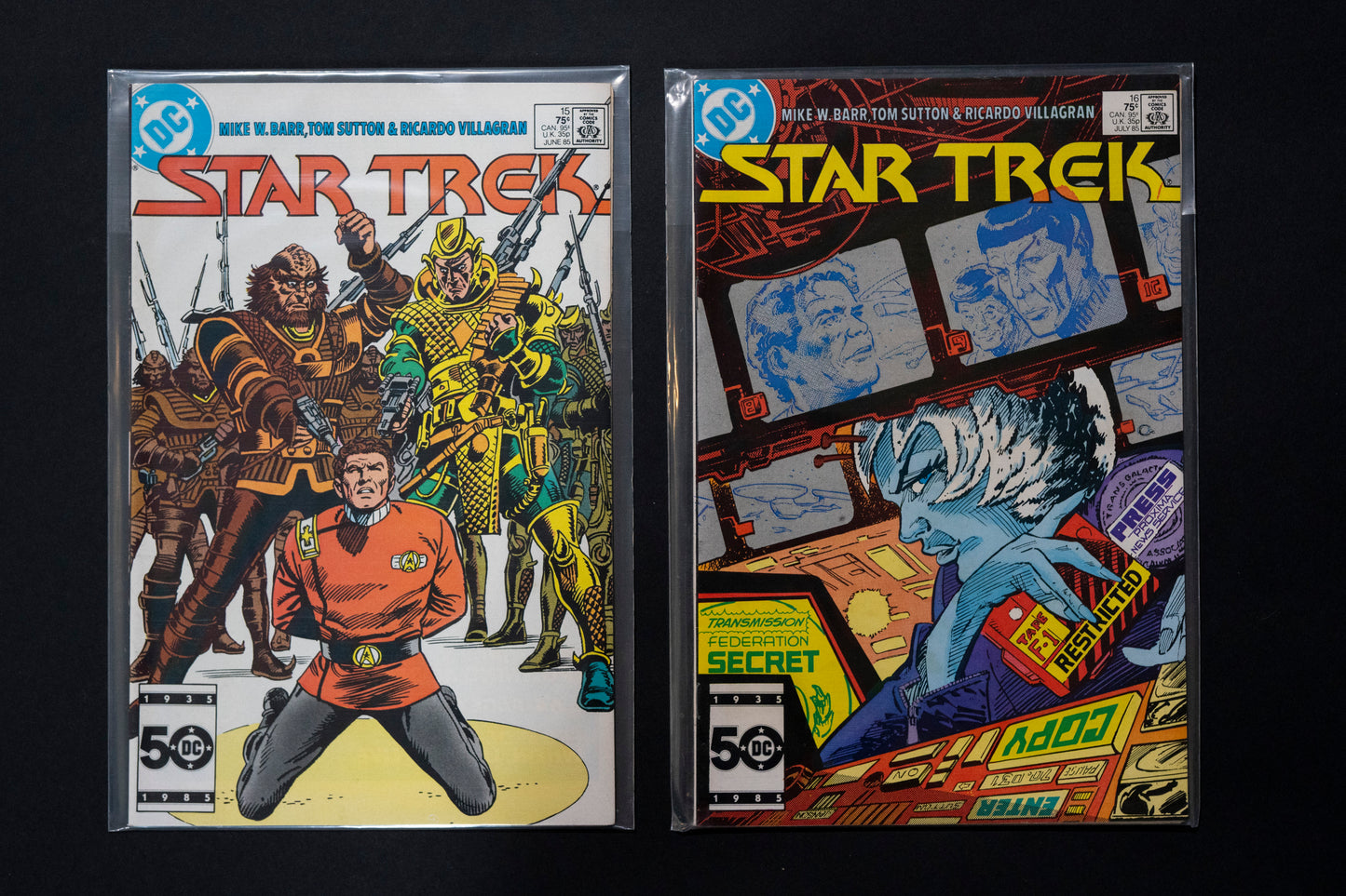 Star Trek, #13-#16 run, DC Comics, 1985