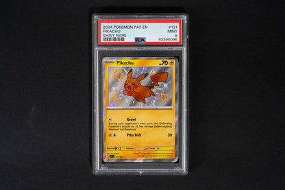 131/091, Pikachu, Paldean Fates, 2024, Holo Shiny Rare. Graded PSA 9 Mint, English