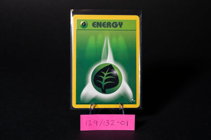 129/132, Grass Energy, Pokemon, Gym Heros, 2000, Common, Ungraded, English