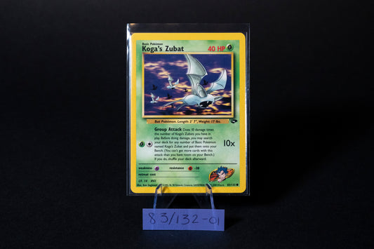 83/132, Koga's Zubat, Pokemon, Gym Challenge, 2000, Common, Ungraded, English