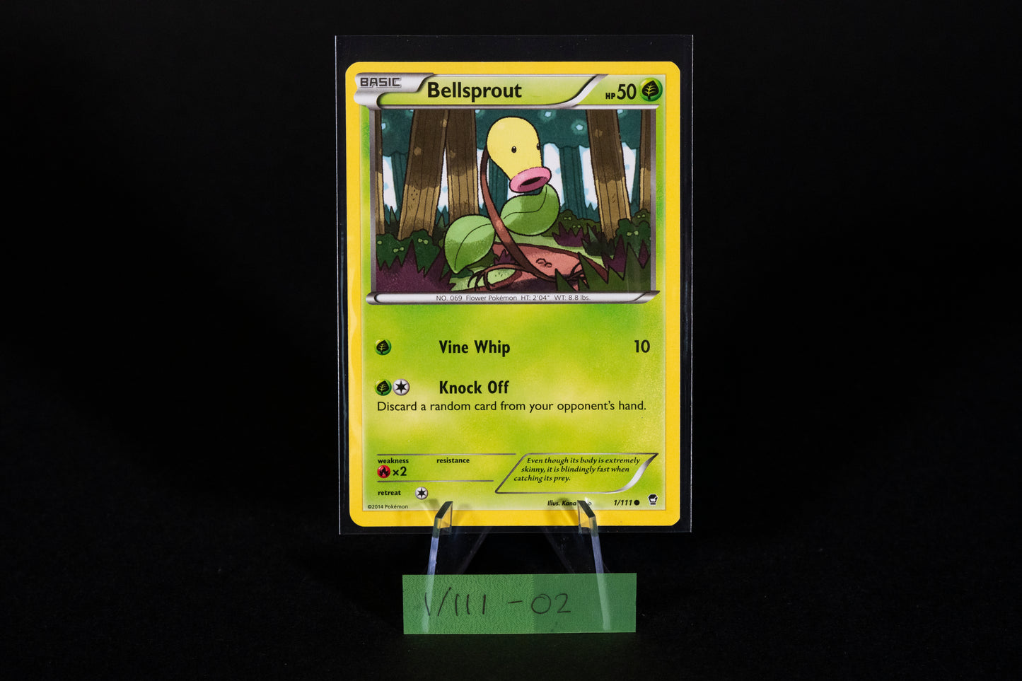 1/111, Bellsprout, Pokemon, XY, Furious Fists, 2014, Common, Ungraded, English