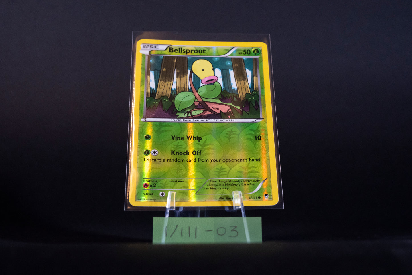 1/111, Bellsprout, Pokemon, XY, Furious Fists, 2014, Common, Ungraded, English