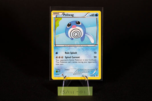 15/111, Poliwag, Pokemon, XY, Furious Fists, 2014, Common, Ungraded, English