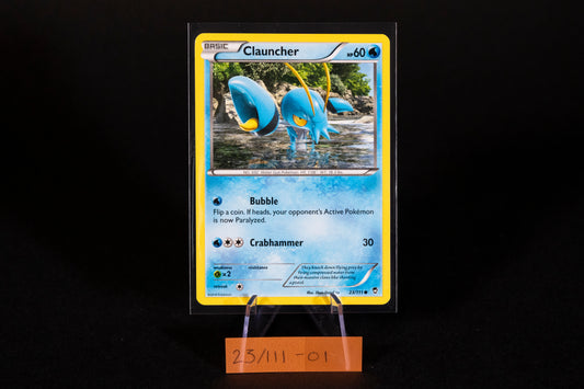 23/111, Clauncher, Pokemon, XY, Furious Fists, 2014, Common, Ungraded, English