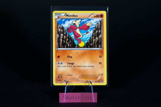 56/111, Mienfoo, Pokemon, XY, Furious Fists, 2014	Common, Ungraded, English