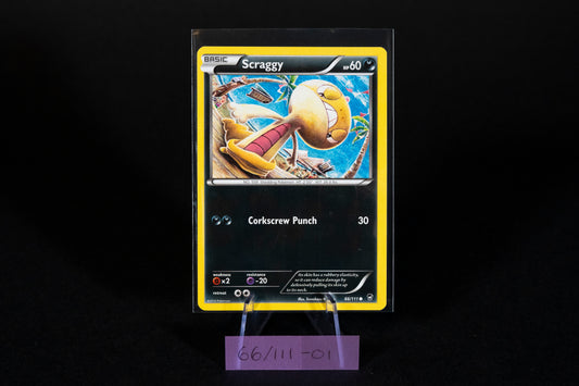 66/111, Scraggy, Pokemon, XY, Furious Fists, 2014, Common, Ungraded, English