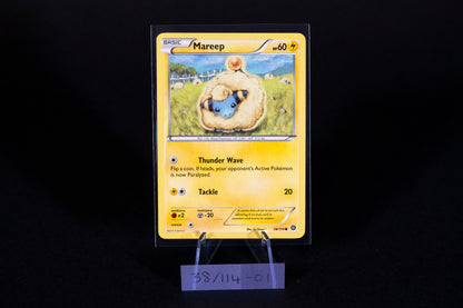 38/114, Mareep, Pokemon, XY, Steam Siege, 2016, Common, Ungraded, English