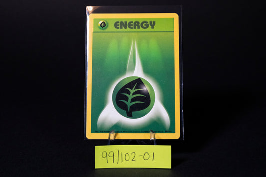 99/102, Grass Energy, Pokemon, Base Set Unlimited, 1999, Common, Ungraded, English