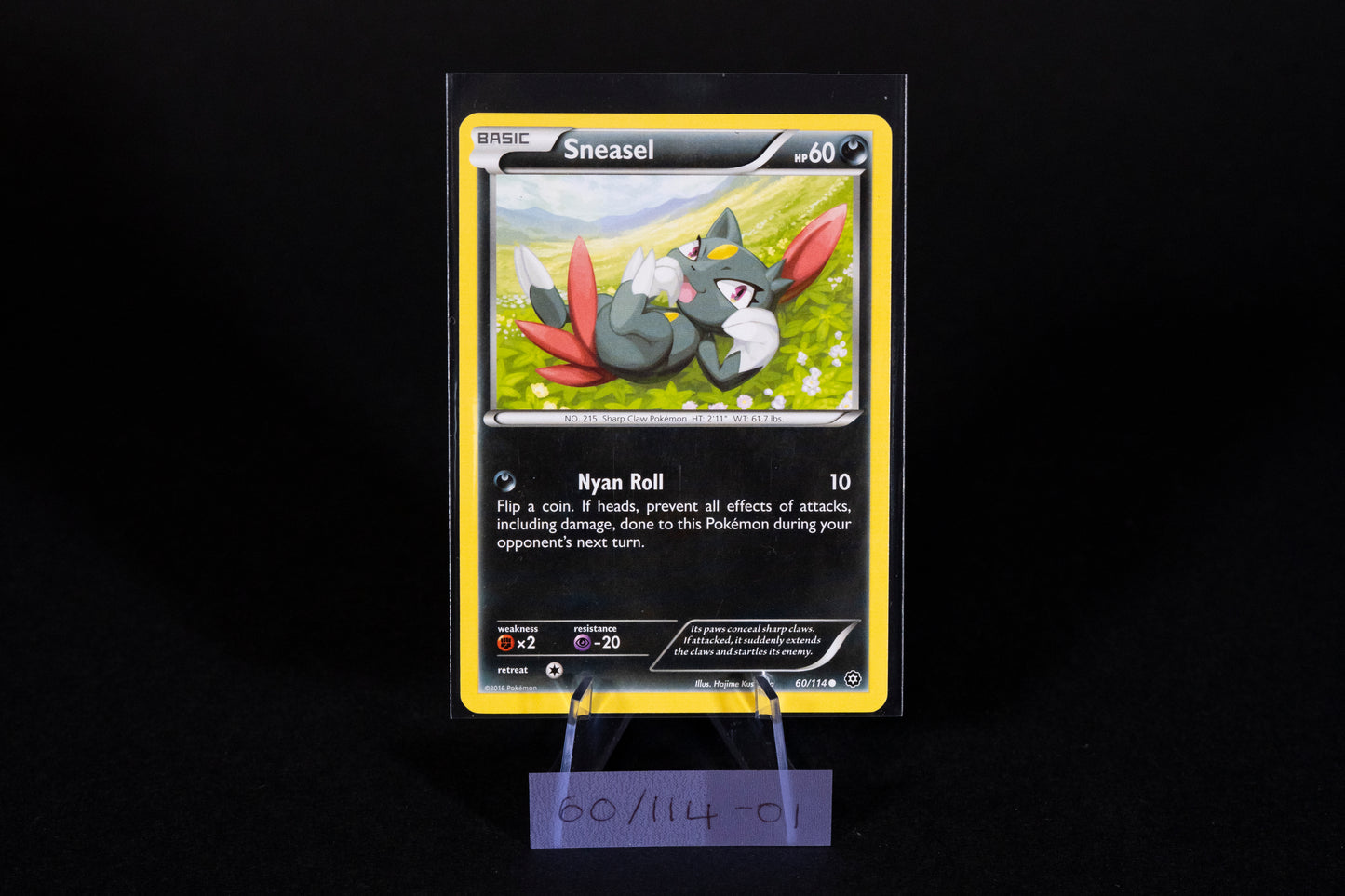 60/114, Sneasel, Pokemon, XY, Steam Siege, 2016, Common, Ungraded, English