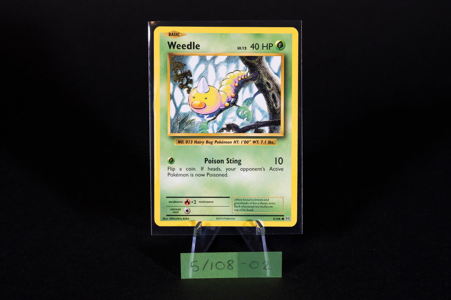 5/108, Weedle, Pokemon, XY, Evolutions, 2016, Common, Ungraded, English