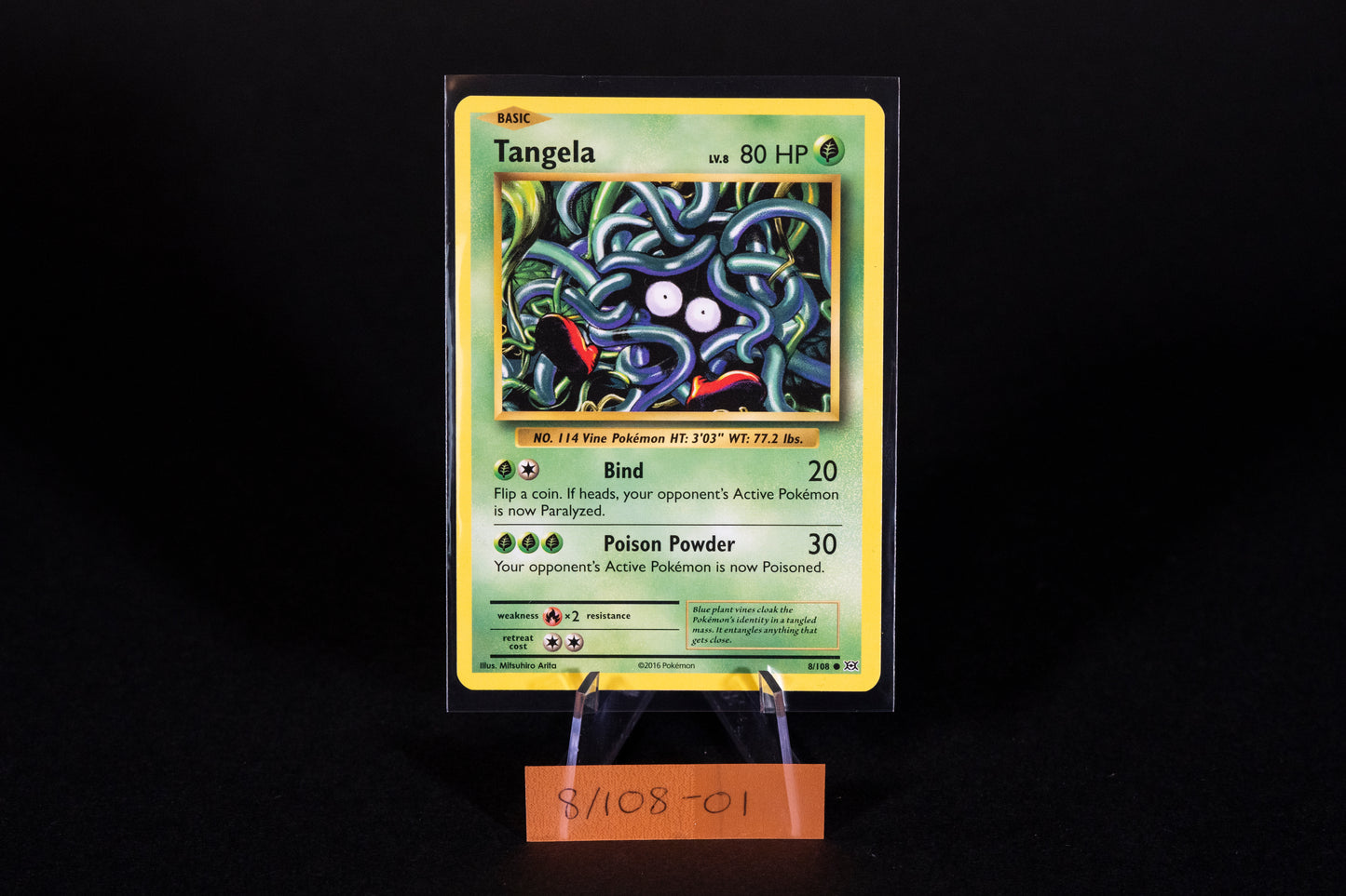 8/108, Tangela, Pokemon, XY, Evolutions, 2016, Common, Ungraded, English