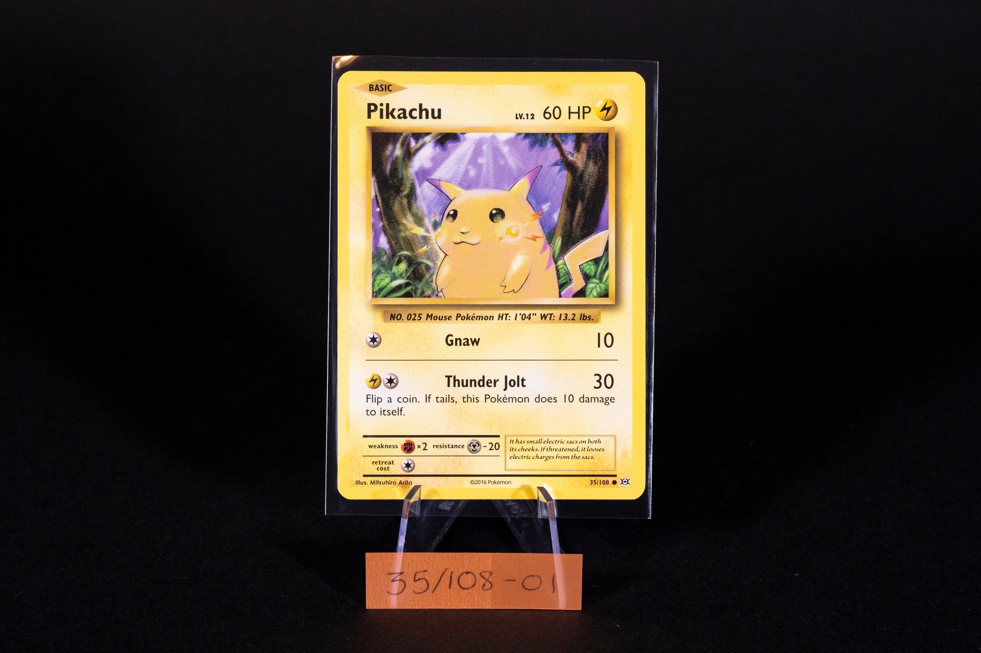 2016 pikachu pokemon card value 35/108, Pikachu, Pokemon, XY, Evolutions, 2016, Common, Ungraded, Engl – Tenrec Studios