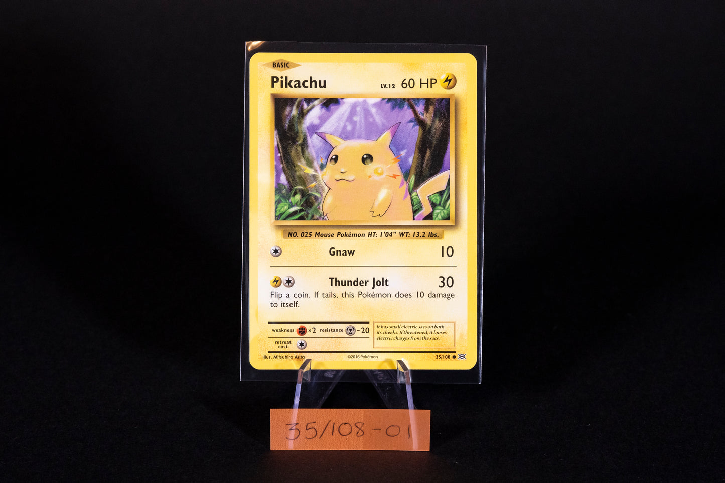 35/108, Pikachu, Pokemon, XY, Evolutions, 2016, Common, Ungraded, English