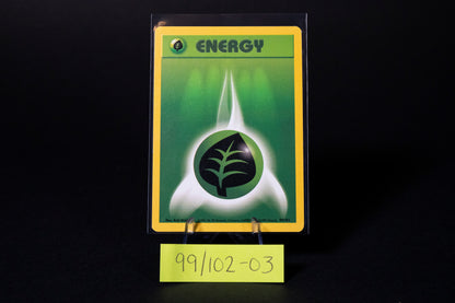 99/102, Grass Energy, Pokemon, Base Set Unlimited, 1999, Common, Ungraded, English