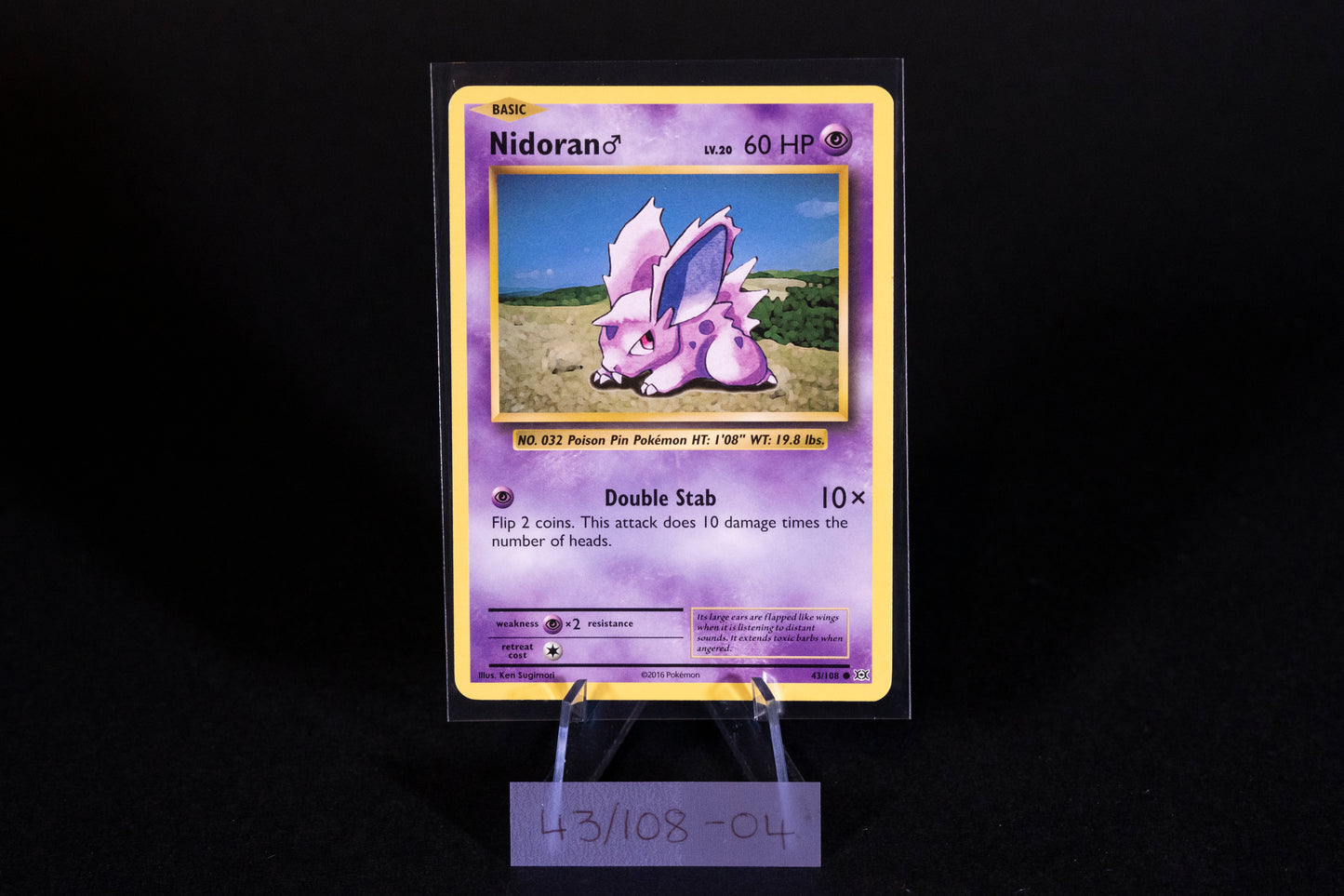 43/108, Nidoran M, Pokemon, XY, Evolutions, 2016, Common, Ungraded, English