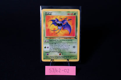 57/62, Zubat, Pokemon, Fossil, 1999, Common, Ungraded, English