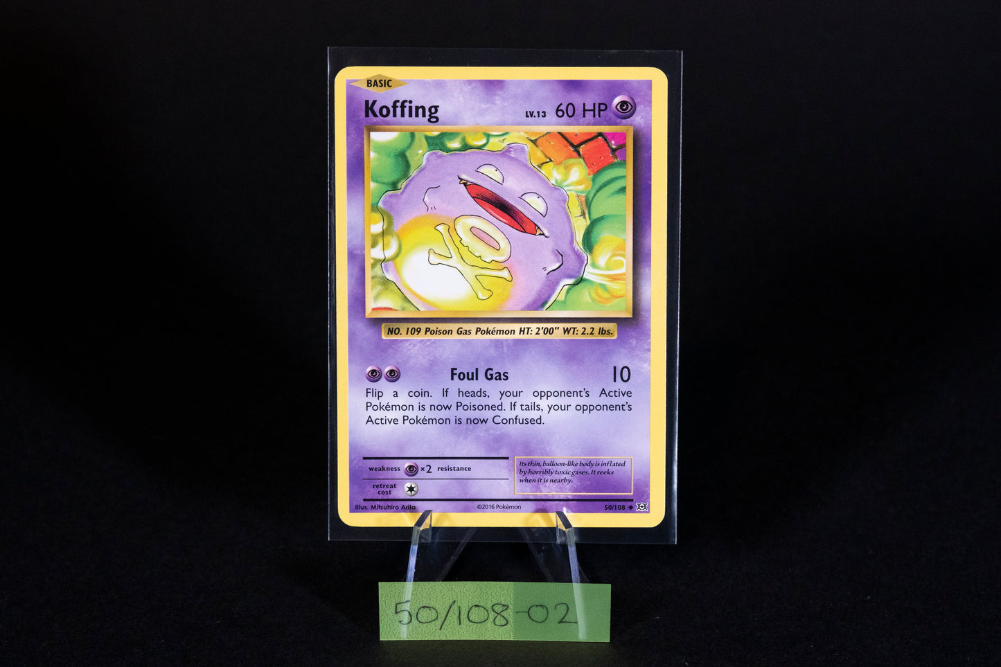 50/108, Koffing, Pokemon, XY, Evolutions, 2016, Uncommon, Ungraded, English