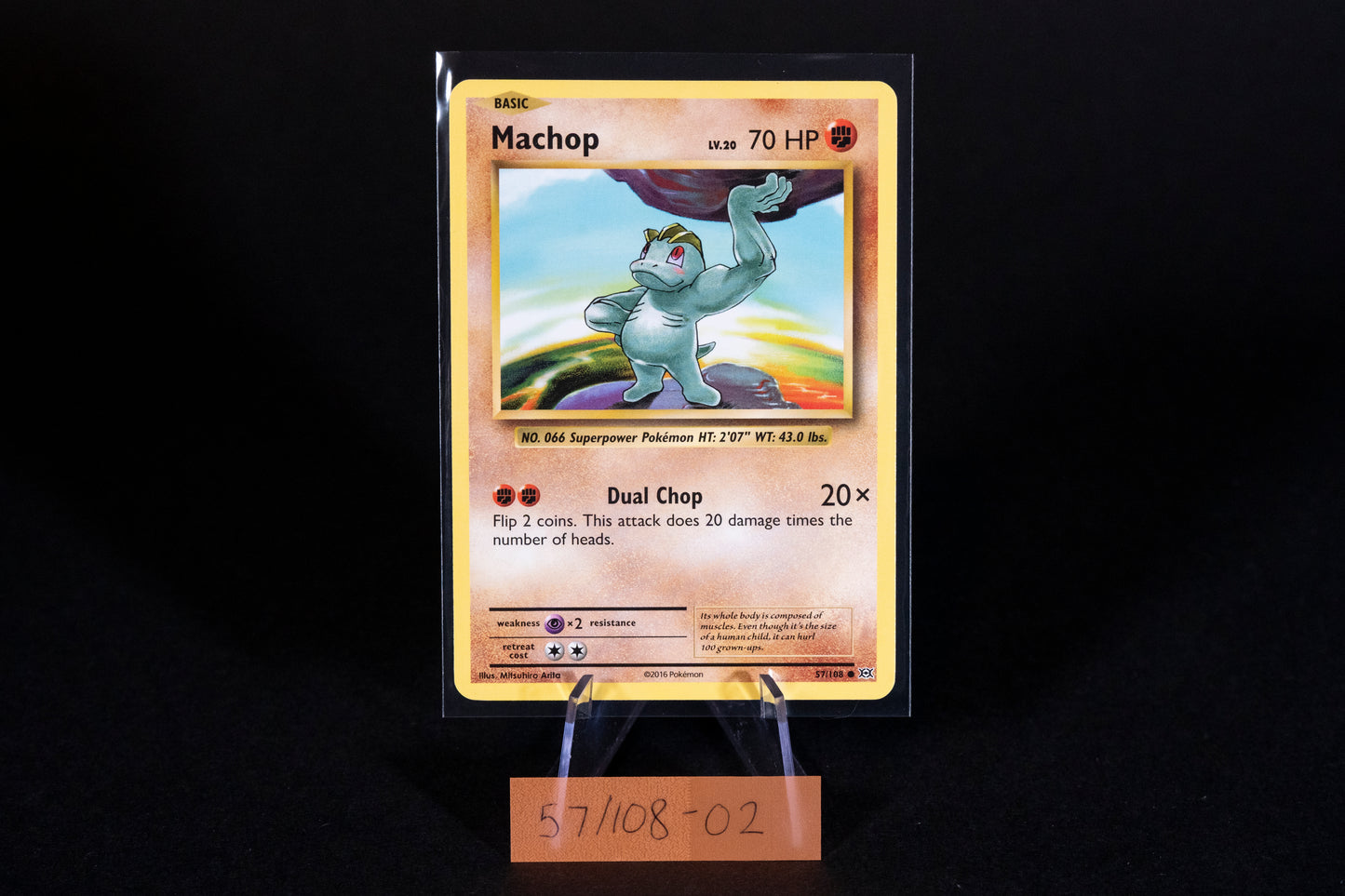 57/108, Machop, Pokemon, XY, Evolutions, 2016, Common, Ungraded, English