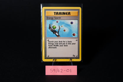 59/62, Energy Search, Pokemon, Fossil, 1999, Common, Ungraded, English