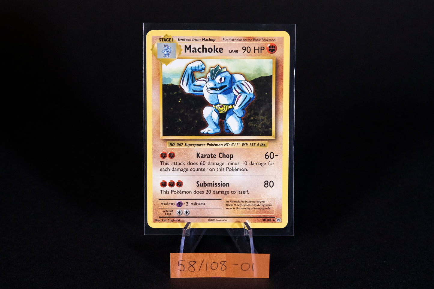 58/108, Machoke, Pokemon, XY, Evolutions, 2016, Uncommon, Ungraded, English